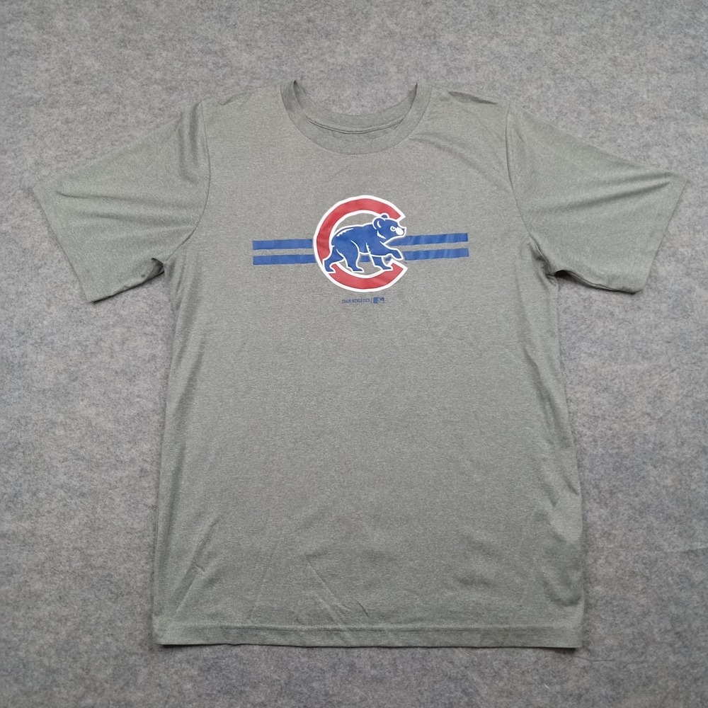 Chicago Cubs Shirt Youth XL Gray MLB Baseball‎ Team Athletics Polyester Graphic